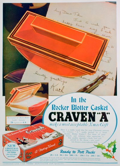 Werbung für Craven A Zigaretten, 1936 von Unbekannt