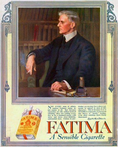 Werbung für Fatima-Zigaretten, 1916 von Unbekannt