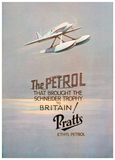 Werbung für Pratts Ethyl-Benzin, um 1928 von Unbekannt