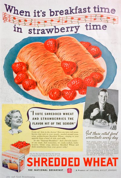 Werbung für Shredded Wheat, 1936 von Unbekannt