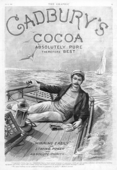 Werbung für Cadburys Kakao, 1890 von Unbekannt