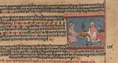 Akrura informiert Nanda und Yashoda: Seite aus einem verstreuten Bhagavata Purana von Unbekannt