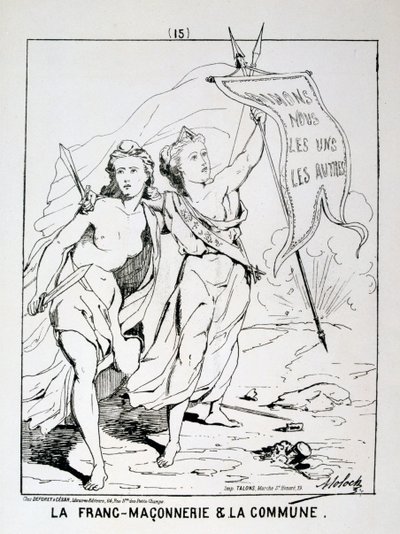 Allegorie der Freimaurerei und der Kommune, Pariser Kommune, 1871 von Unbekannt