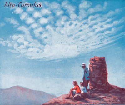 Alto-Cumulus - Ein Dutzend der wichtigsten Wolkenformen am Himmel, 1935 von Unbekannt