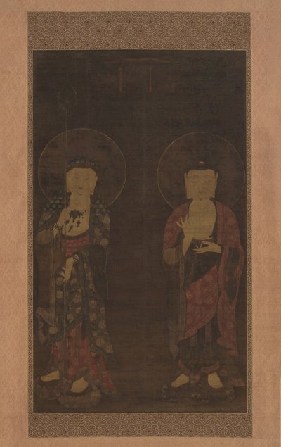 Amitabha und Kshitigarba von Unbekannt