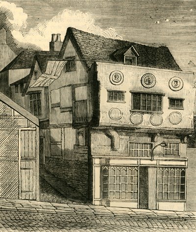Ein altes Haus auf Little Tower Hill, um 1792 von Unbekannt