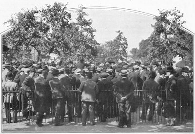 Ein Vortrag im Freien, Hyde Park, London, um 1900 1901 von Unbekannt