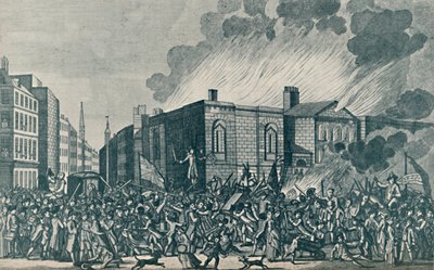 Eine genaue Darstellung des Brennens, Plünderns und Zerstörens von Newgate durch die Aufständischen von Unbekannt