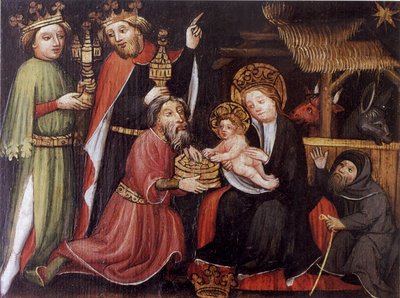 Anbetung der Könige, unbekannter Meister, um 1400; Evangelische Spitalstiftung Isny von Unbekannt
