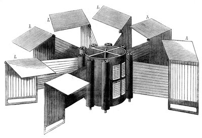 Applegaths vertikale Druckmaschine der Times, 1866 von Unbekannt