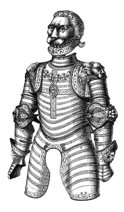 Rüstung mit Löwen verziert, angeblich von Ludwig XII. von Unbekannt