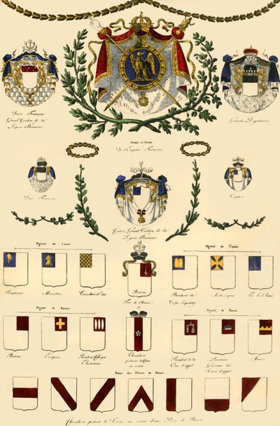 Wappen des Französischen Kaiserreichs und des kaiserlichen Adels von Unbekannt