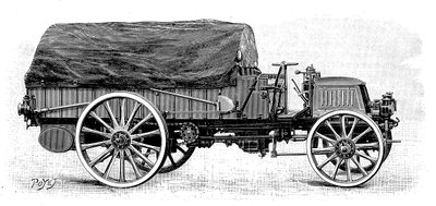 Armeelastwagen von Daimler, mit 4-Zylinder-12-PS-Motor von Unbekannt