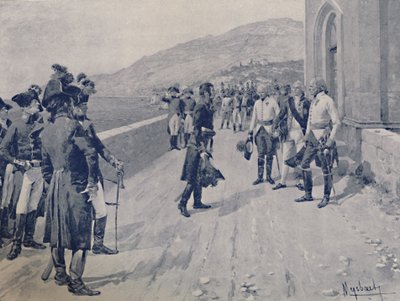 Vereinbarung zur Kapitulation von Masséna in Cornigliano, in der Nähe von Genua, 1896 von Unbekannt