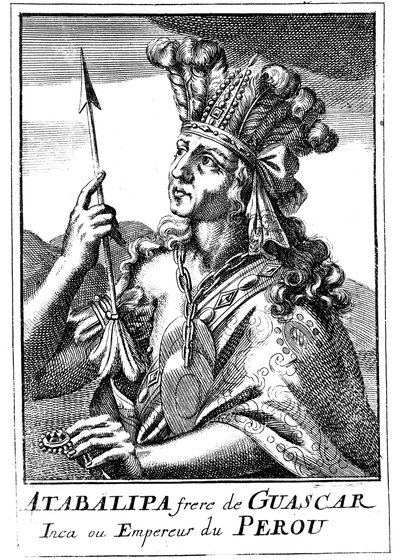 Atahualpa, gestorben 1553, letzter Inka-Kaiser von Peru, 1686 von Unbekannt