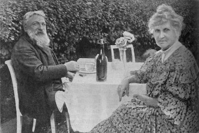 Auguste Rodin - Rodin und seine Frau in ihrem Garten in Meudon, um 1925 von Unbekannt