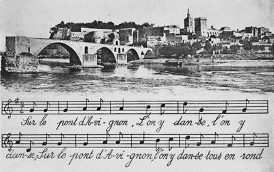 Avignon - St-Benezet-Brücke, um 1925 von Unbekannt