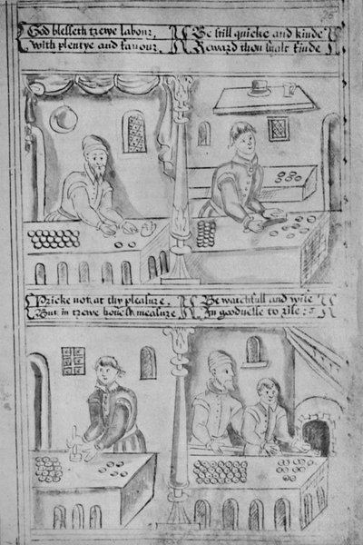 Bäcker bei der Arbeit MS. Add. 34, 605, 1903 von Unbekannt