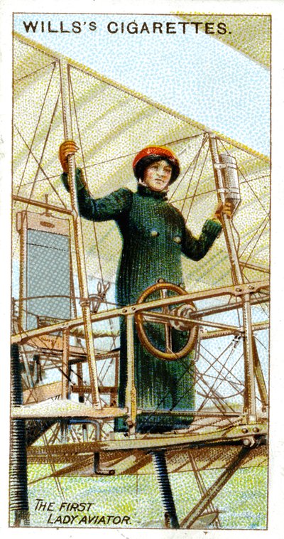 Baroness Raymonde Delaroche, erste Frau mit Pilotenschein, 1909 von Unbekannt