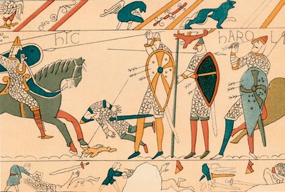 Schlacht von Hastings und Tod von Harold, 19. Jahrhundert von Unbekannt