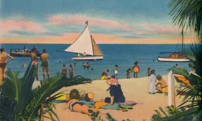 Strand bei Pradomar, 20 Minuten von Barranquilla, um 1940er von Unbekannt