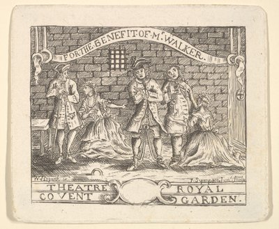 Benefizkarte für Walker, ca. 1735 von Unbekannt