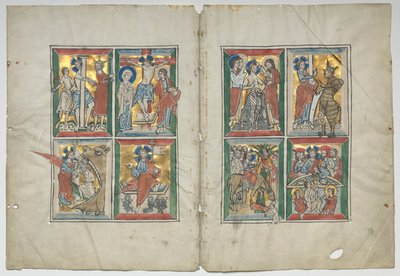 Bifolio mit Szenen aus dem Leben Christi, 1230-1240 von Unbekannt