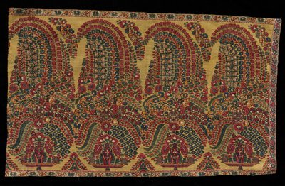Randfragment eines Schals, frühe 1800er Jahre von Unbekannt