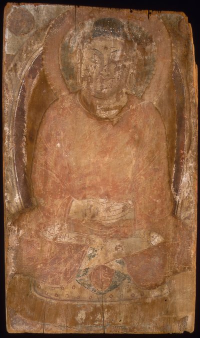 Buddha mit einem Heiligenschein und flammender Körpermandorla, 6.-7. Jahrhundert von Unbekannt