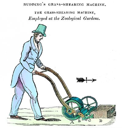 Buddings Grasschneidemaschine, ca. 1832 von Unbekannt