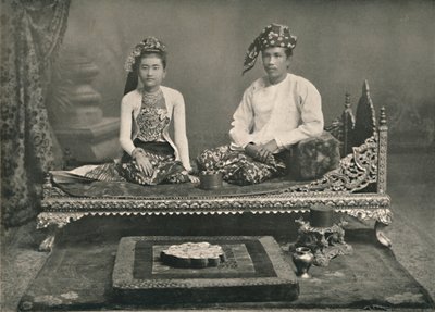Burmesischer Prinz und Prinzessin, 1900 von Unbekannt