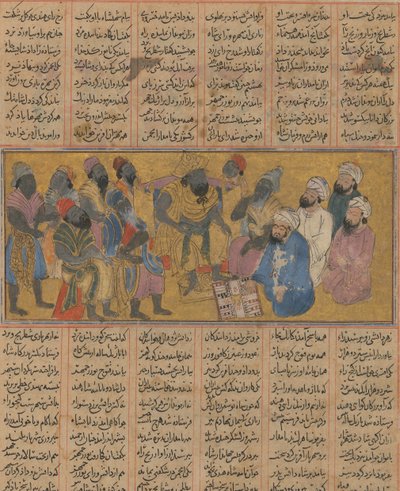 Buzurjmihr erklärt das Spiel Backgammon Nard dem Raja von Hind von Unbekannt
