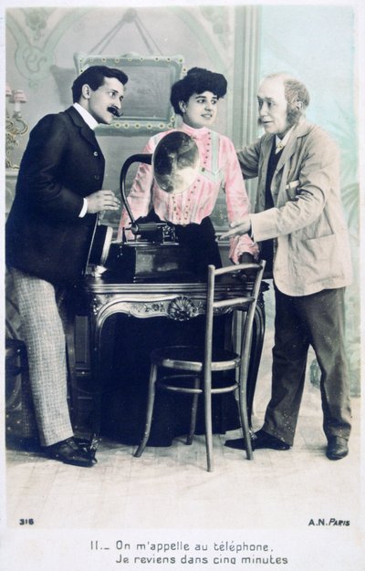 Ruf mich an, ich bin in fünf Minuten zurück, ca. 1900 von Unbekannt