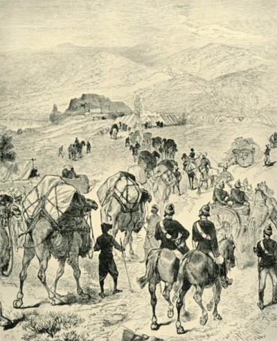 Lager von General Roberts in Thal am Kuram-Fluss, 1901 von Unbekannt