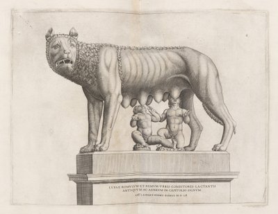 Kapitolinische Wölfin mit Romulus und Remus von Unbekannt
