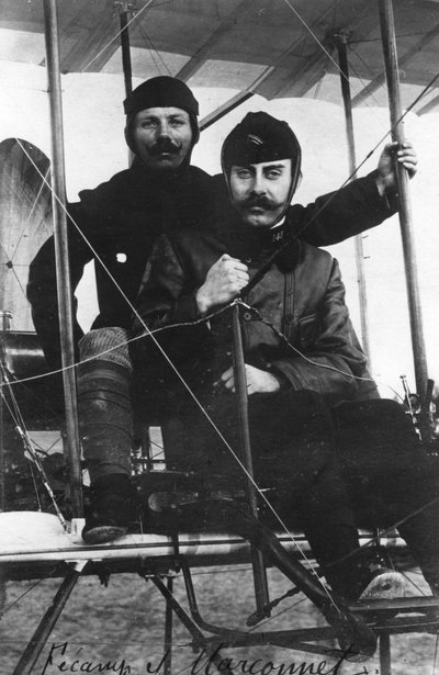 Hauptmann Marconnet und Leutnant Fequant, französische Armeeflieger von Unbekannt