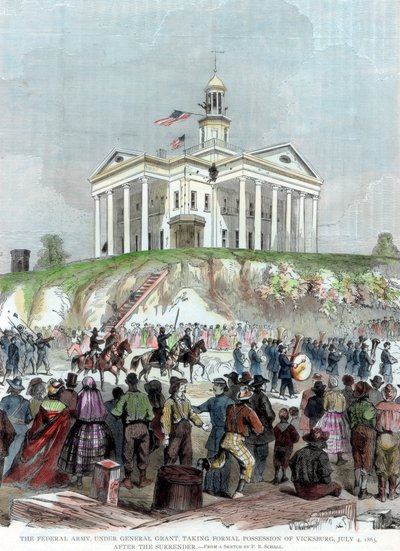 Eroberung von Vicksburg, Mississippi, durch die Unionsarmee, Amerikanischer Bürgerkrieg, 4. Juli 1863 von Unbekannt