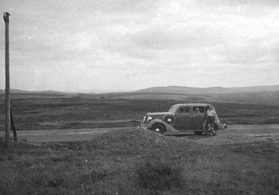 Auto auf dem Bodmin Moor, Cornwall von Unbekannt