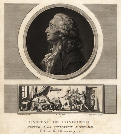 Caritat de Condorcet (1743-1794), französischer Philosoph und Mathematiker von Unbekannt