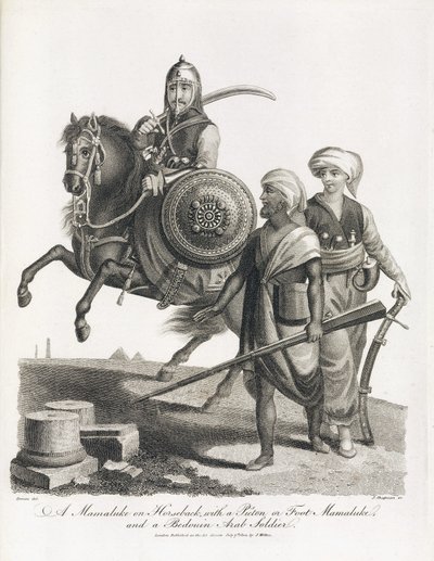 Kavallerie-Mameluck und Soldaten der Infanterie-Mameluck und Beduinen, 1804 von Unbekannt