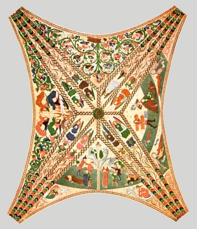 Deckenverzierung in der Floda Kirche, Flodafors, Södermanland, Schweden, 1928 von Unbekannt