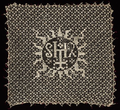 Kelchvelum mit Monogramm Christi, 1500er Jahre von Unbekannt