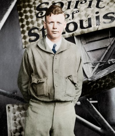 Charles Lindbergh, rekordbrechender Flieger, 1927 von Unbekannt