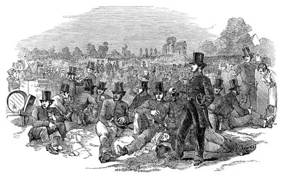 Chartist Agitation, die Polizeitruppe auf Bonners Fields von Unbekannt
