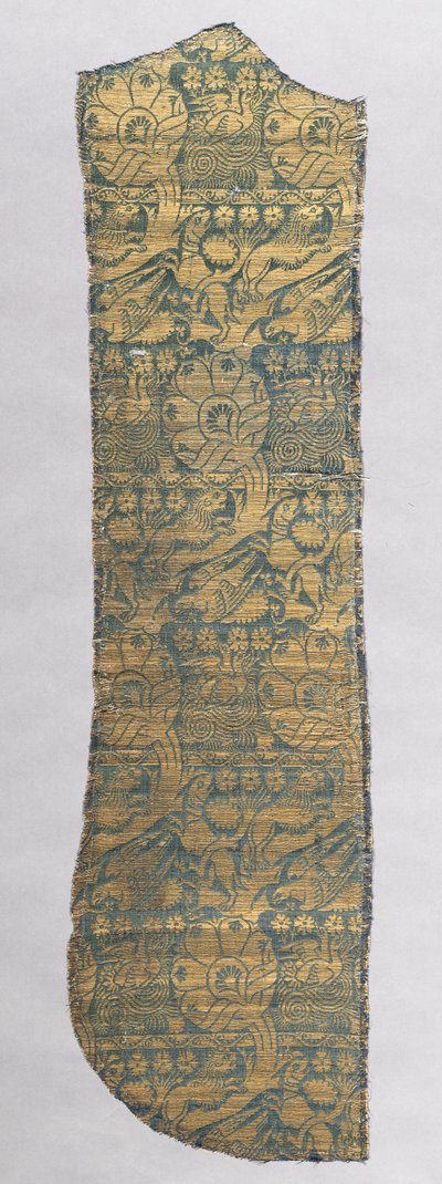 Kasel-Fragment mit realistischen Tieren, ca. 1420 von Unbekannt