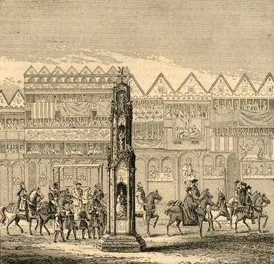 Cheapside-Kreuz, wie es 1547 erschien, 1897 von Unbekannt