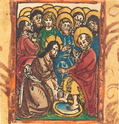 Christus wäscht die Füße der Apostel von Unbekannt