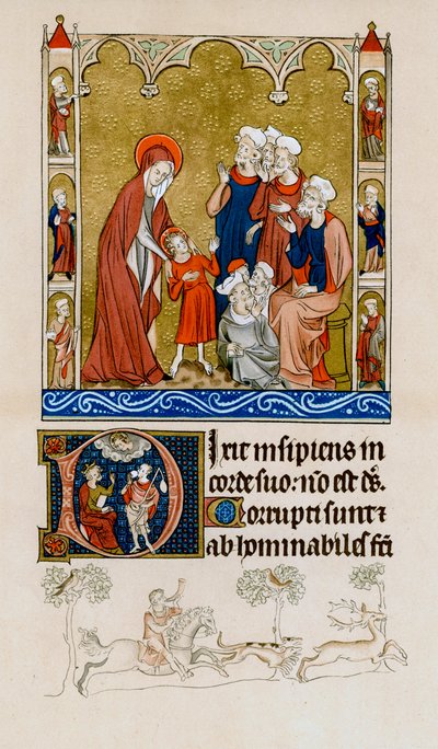 Christus wird von seiner Mutter im Tempel gefunden, wie er mit Ärzten diskutiert, ca. 1310-1320 von Unbekannt