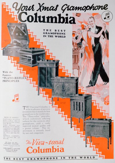 Weihnachtswerbung für Columbia Grammophone, 1929 von Unbekannt