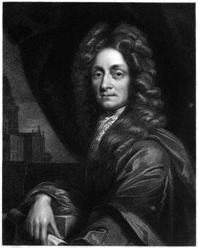 Christopher Wren, englischer Architekt, Mathematiker und Physiker, 1833 von Unbekannt
